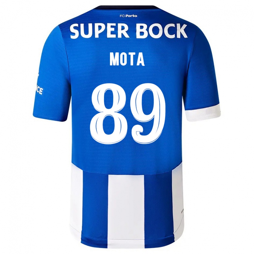 Homme Maillot Luís Mota #89 Bleu Blanc Tenues Domicile 2023/24 T-Shirt Suisse