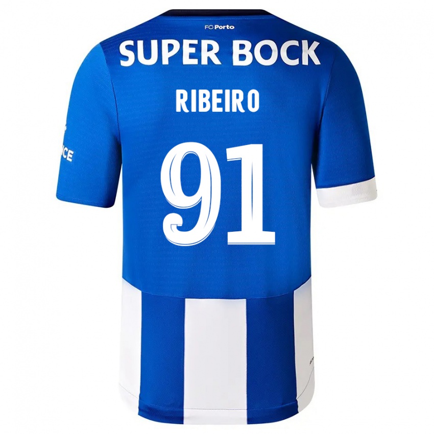 Herren Gonçalo Ribeiro #91 Blau Weiss Heimtrikot Trikot 2023/24 T-Shirt Schweiz