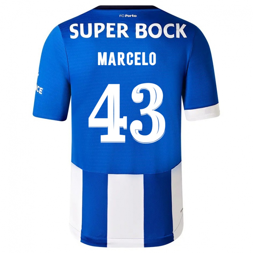 Homme Maillot Joao Marcelo #43 Bleu Blanc Tenues Domicile 2023/24 T-Shirt Suisse