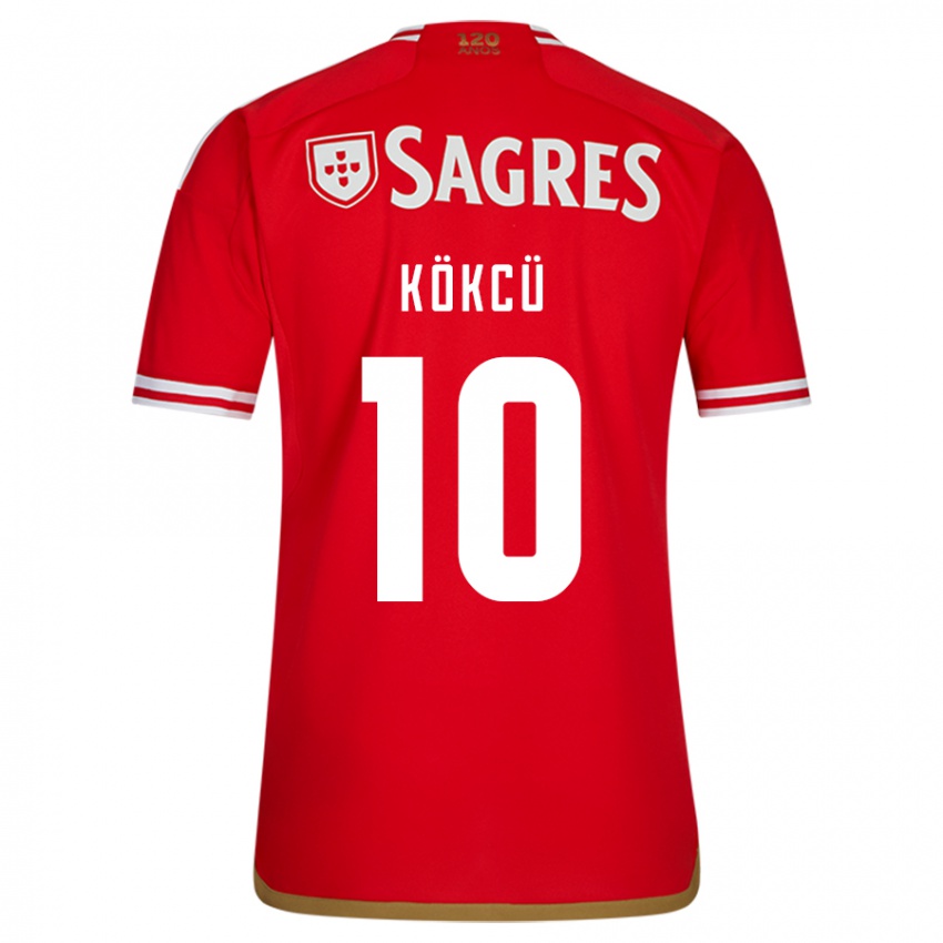Homme Maillot Orkun Kokcu #10 Rouge Tenues Domicile 2023/24 T-Shirt Suisse