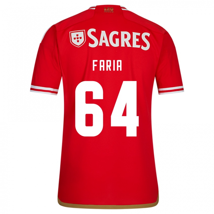 Homme Maillot Hugo Faria #64 Rouge Tenues Domicile 2023/24 T-Shirt Suisse