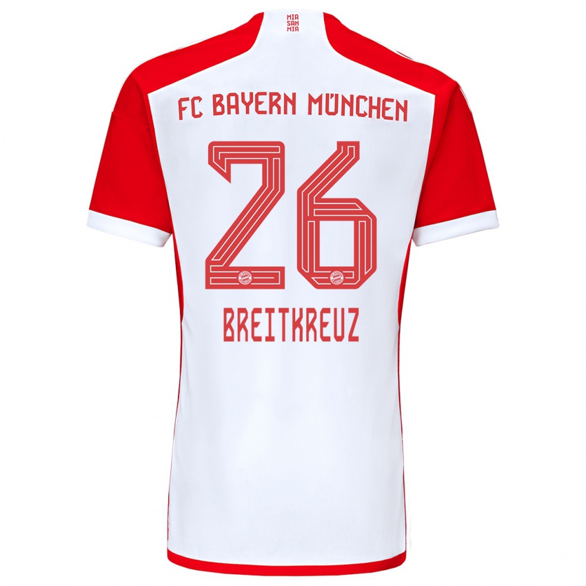Herren Steve Breitkreuz #26 Rot-Weiss Heimtrikot Trikot 2023/24 T-Shirt Schweiz