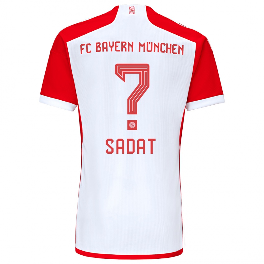 Homme Maillot Mudaser Sadat #0 Rouge Blanc Tenues Domicile 2023/24 T-Shirt Suisse