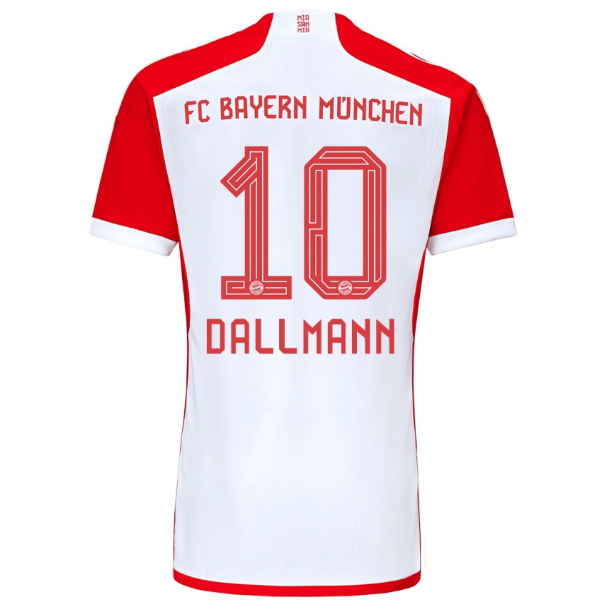 Homme Maillot Linda Dallmann #10 Rouge Blanc Tenues Domicile 2023/24 T-Shirt Suisse
