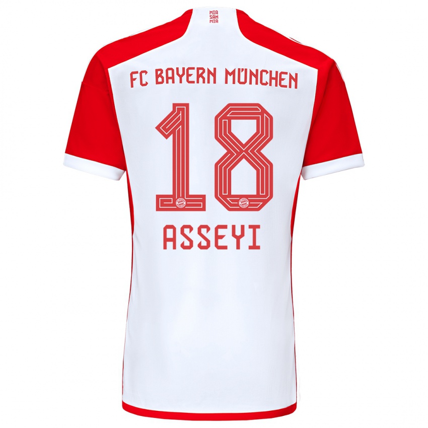 Homme Maillot Viviane Asseyi #18 Rouge Blanc Tenues Domicile 2023/24 T-Shirt Suisse