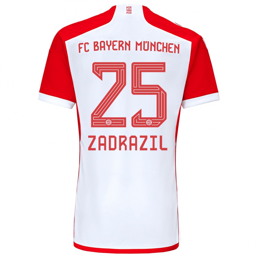 Homme Maillot Sarah Zadrazil #25 Rouge Blanc Tenues Domicile 2023/24 T-Shirt Suisse