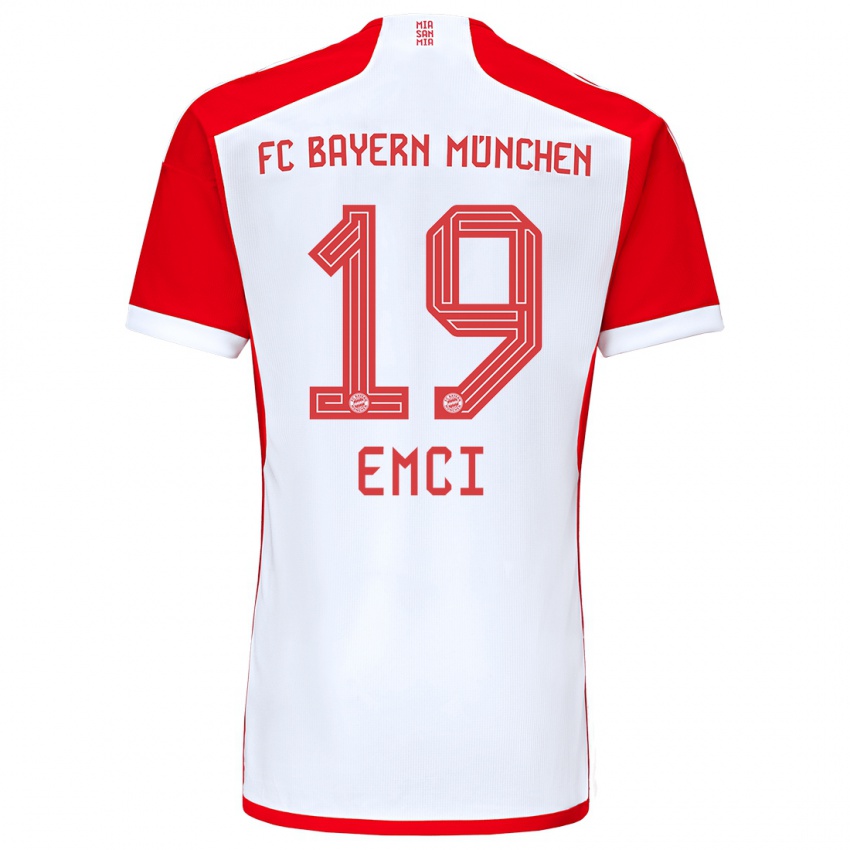 Homme Maillot Ben Emci #19 Rouge Blanc Tenues Domicile 2023/24 T-Shirt Suisse