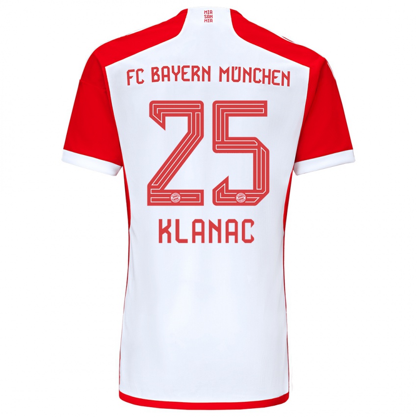 Herren Luka Klanac #25 Rot-Weiss Heimtrikot Trikot 2023/24 T-Shirt Schweiz