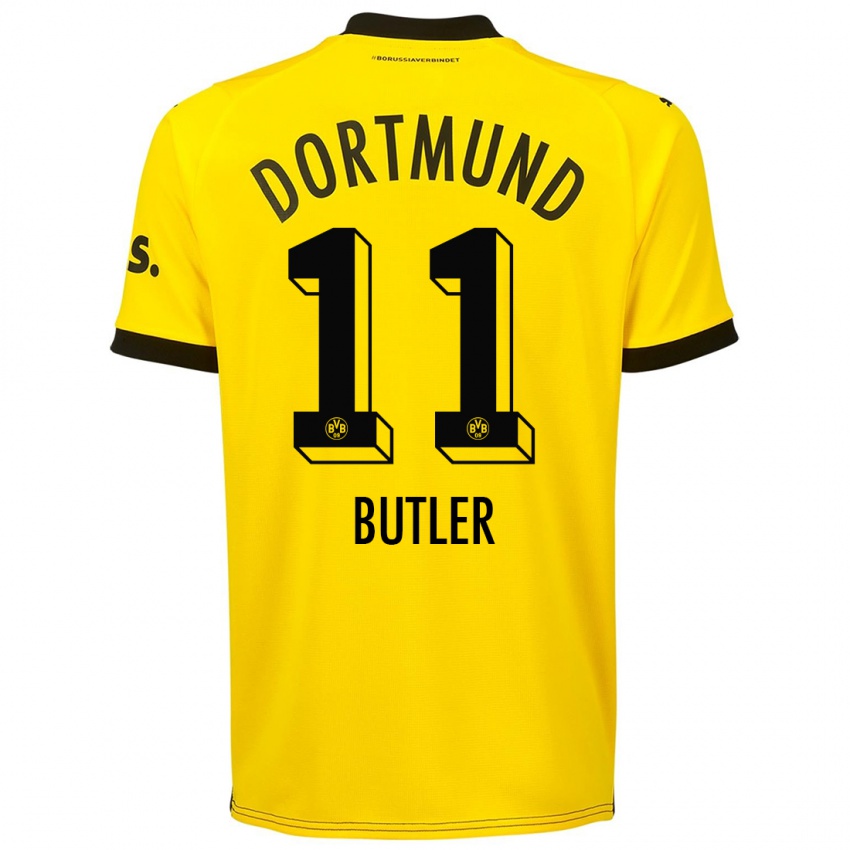 Herren Justin Butler #11 Gelb Heimtrikot Trikot 2023/24 T-Shirt Schweiz