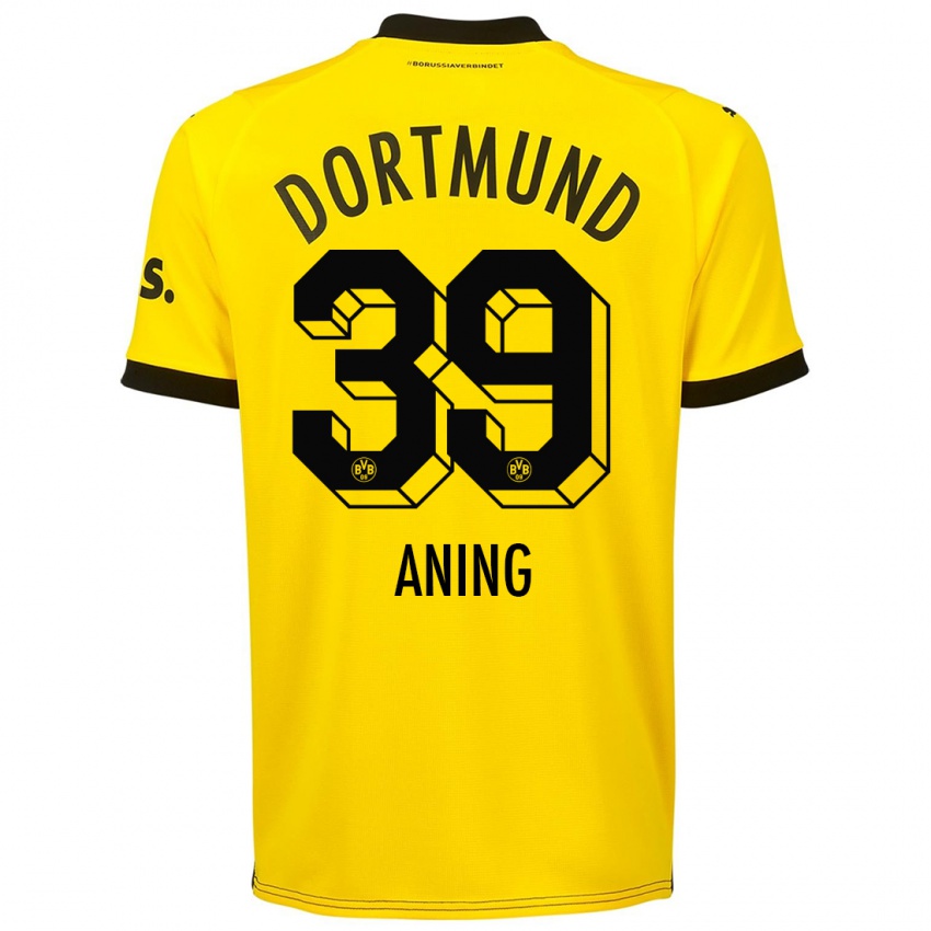 Homme Maillot Prince Aning #39 Jaune Tenues Domicile 2023/24 T-Shirt Suisse