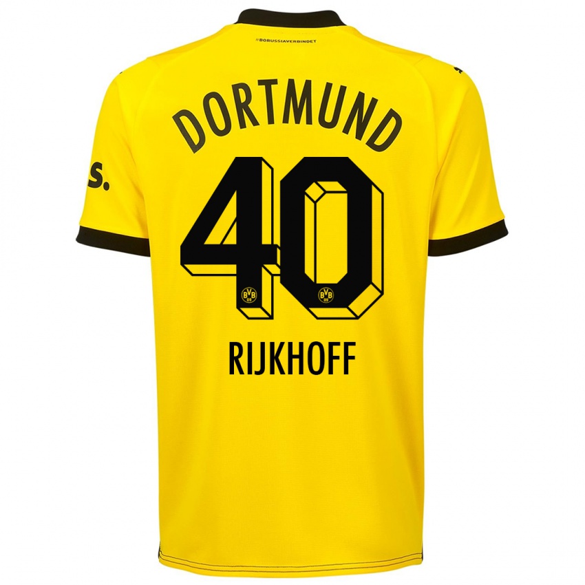 Herren Julian Rijkhoff #40 Gelb Heimtrikot Trikot 2023/24 T-Shirt Schweiz