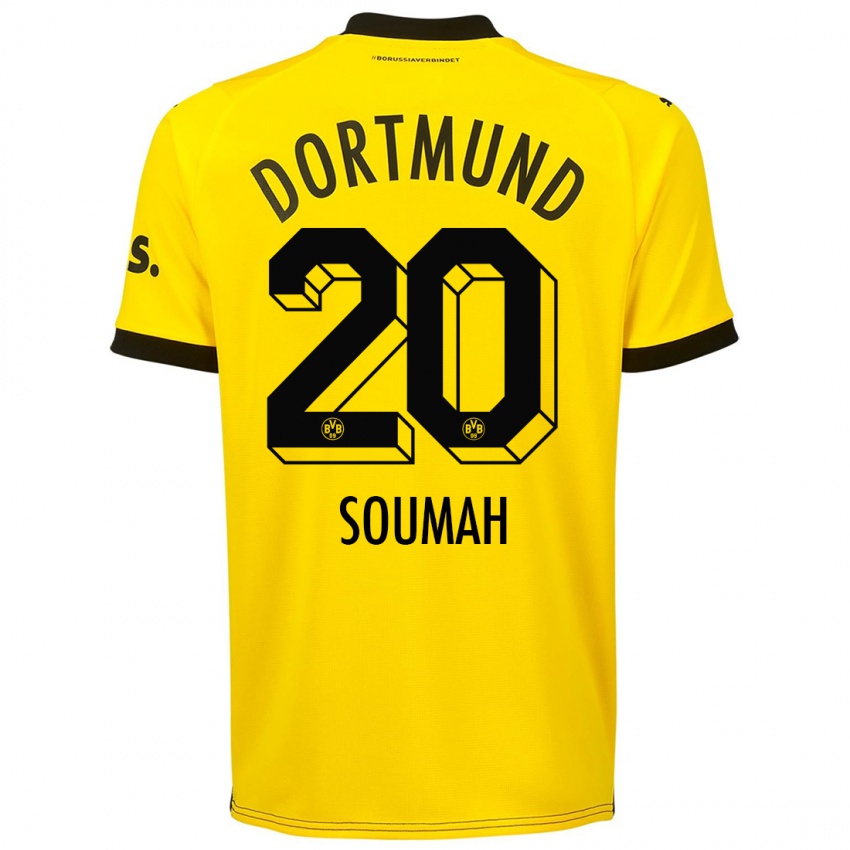Herren Moussa Soumah #20 Gelb Heimtrikot Trikot 2023/24 T-Shirt Schweiz