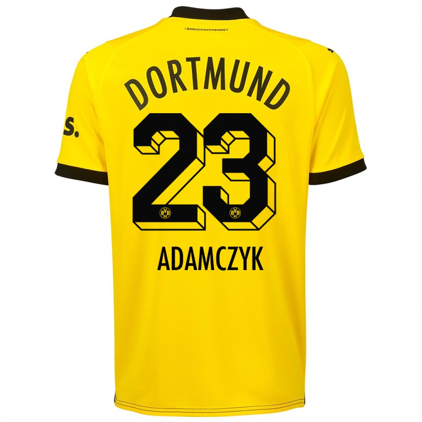 Herren Nico Adamczyk #23 Gelb Heimtrikot Trikot 2023/24 T-Shirt Schweiz