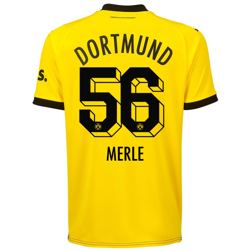 Homme Maillot Albers Merle #56 Jaune Tenues Domicile 2023/24 T-Shirt Suisse