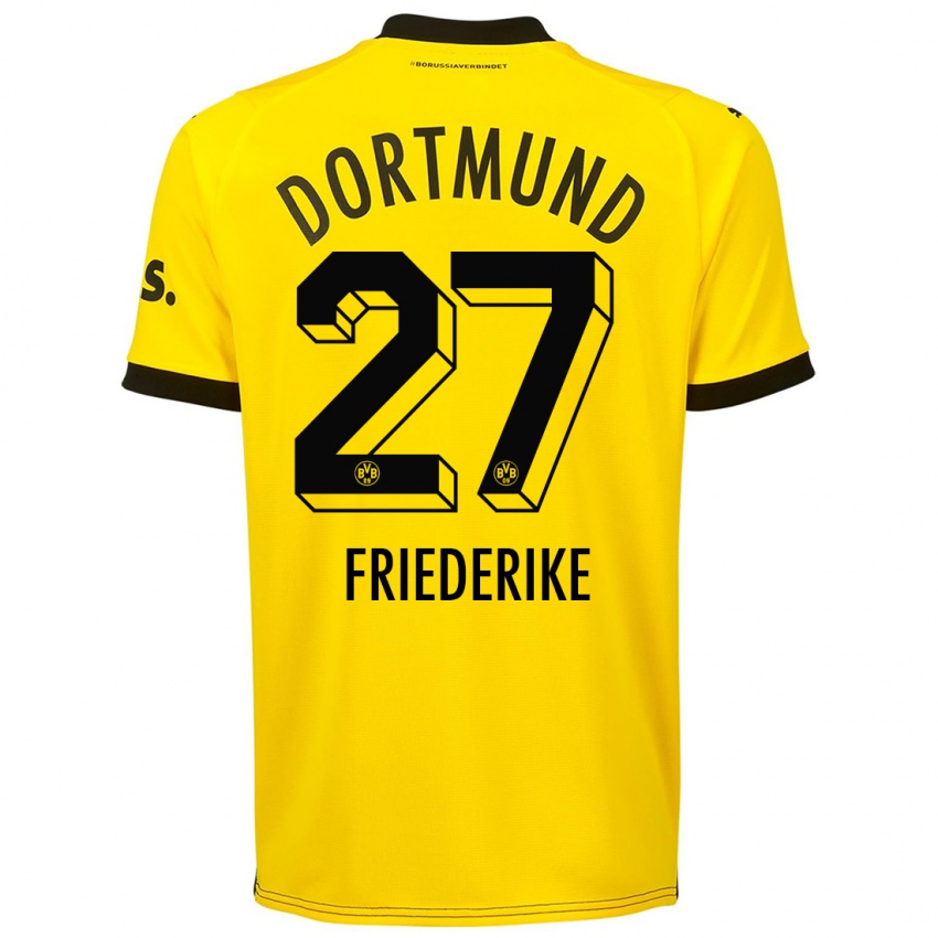 Herren Burczik Friederike #27 Gelb Heimtrikot Trikot 2023/24 T-Shirt Schweiz