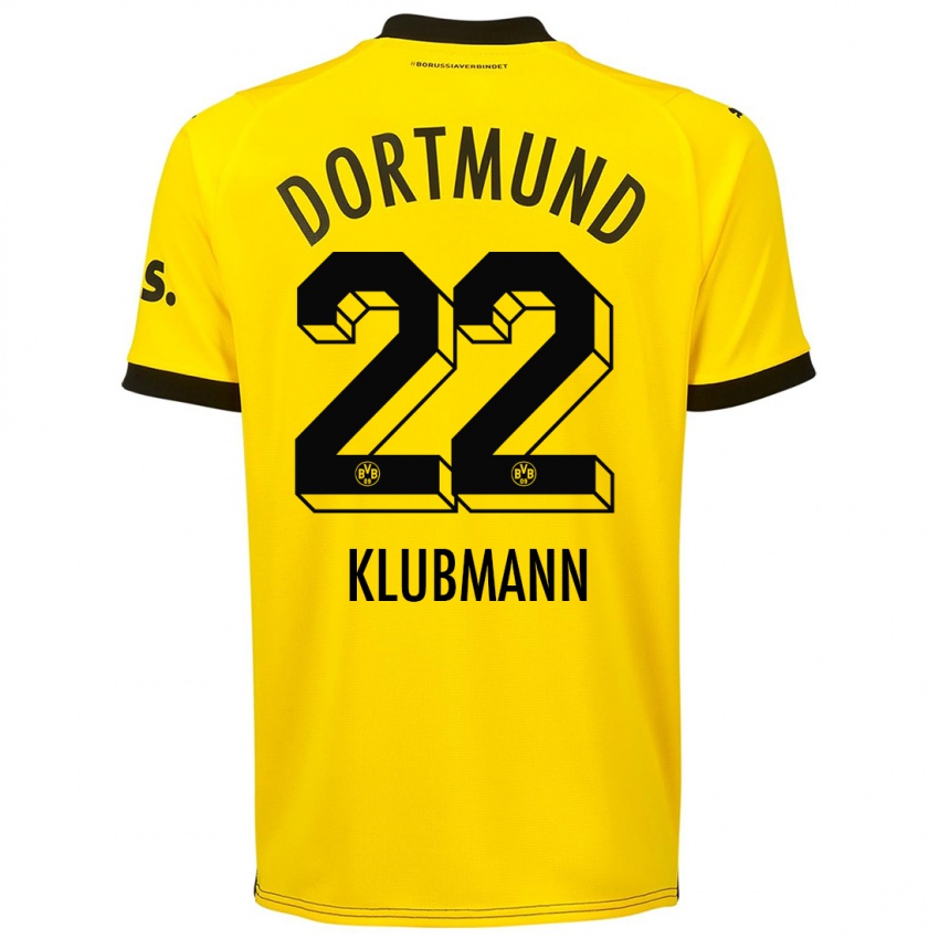 Homme Maillot Leon Klubmann #22 Jaune Tenues Domicile 2023/24 T-Shirt Suisse