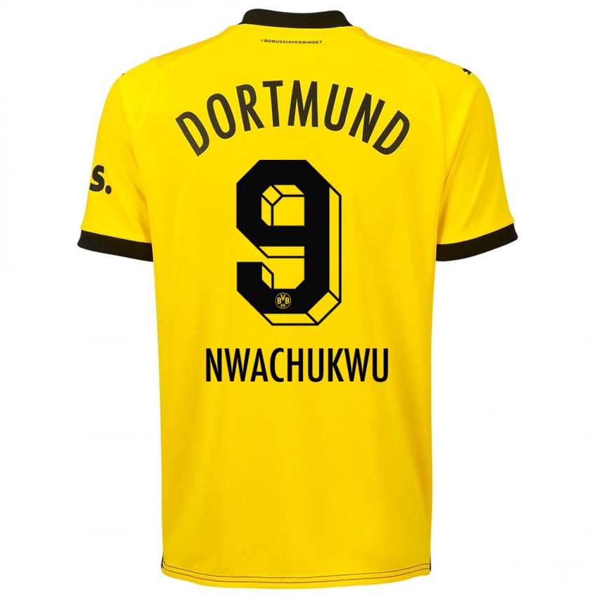 Homme Maillot Isaak Nwachukwu #9 Jaune Tenues Domicile 2023/24 T-Shirt Suisse