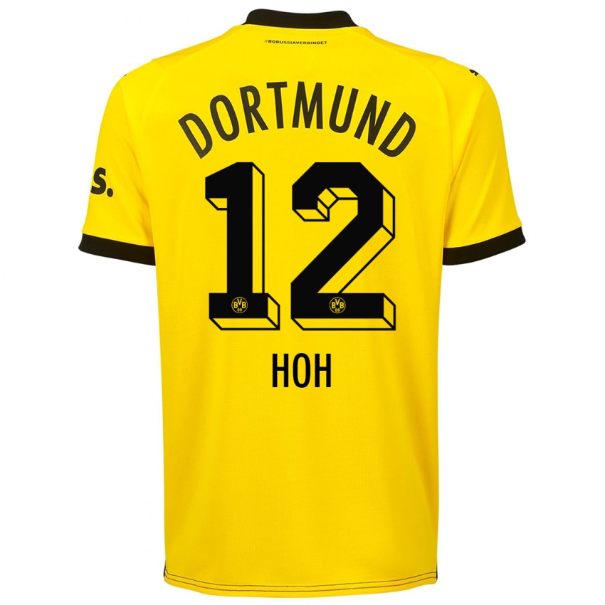 Herren Hendrik Hoh #12 Gelb Heimtrikot Trikot 2023/24 T-Shirt Schweiz