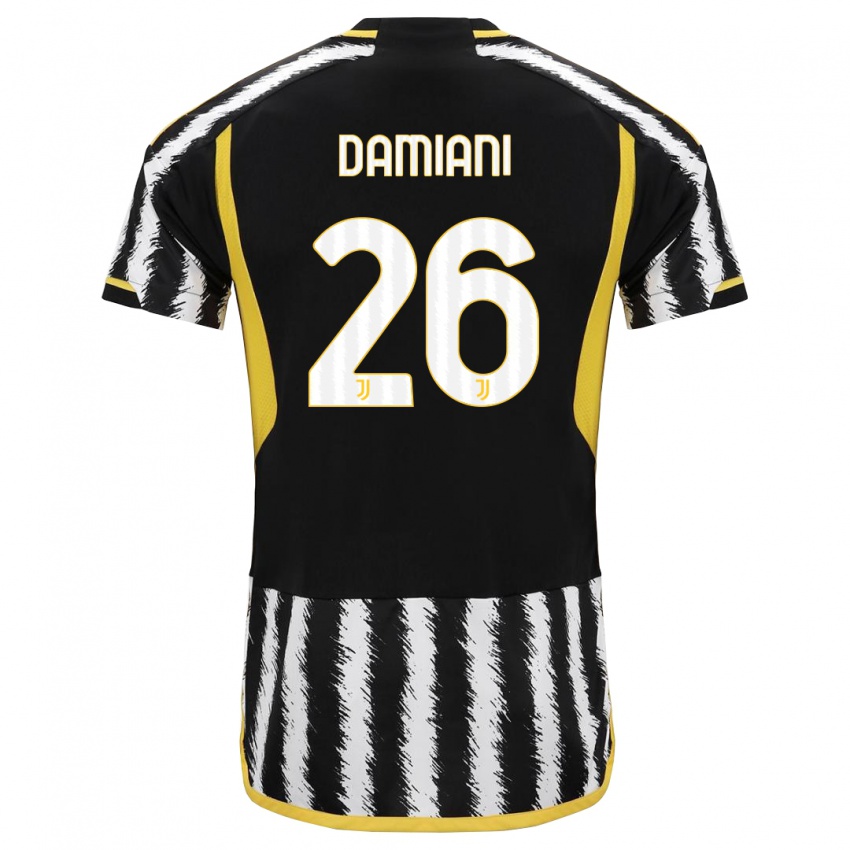 Herren Samuele Damiani #26 Schwarz-Weiss Heimtrikot Trikot 2023/24 T-Shirt Schweiz