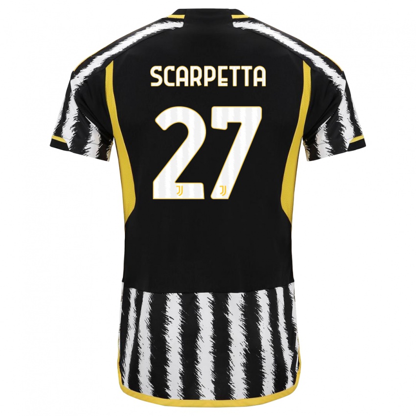 Herren Jacopo Scarpetta #27 Schwarz-Weiss Heimtrikot Trikot 2023/24 T-Shirt Schweiz