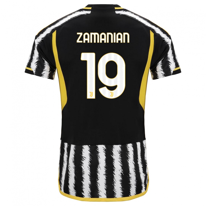 Homme Maillot Annahita Zamanian #19 Noir Blanc Tenues Domicile 2023/24 T-Shirt Suisse