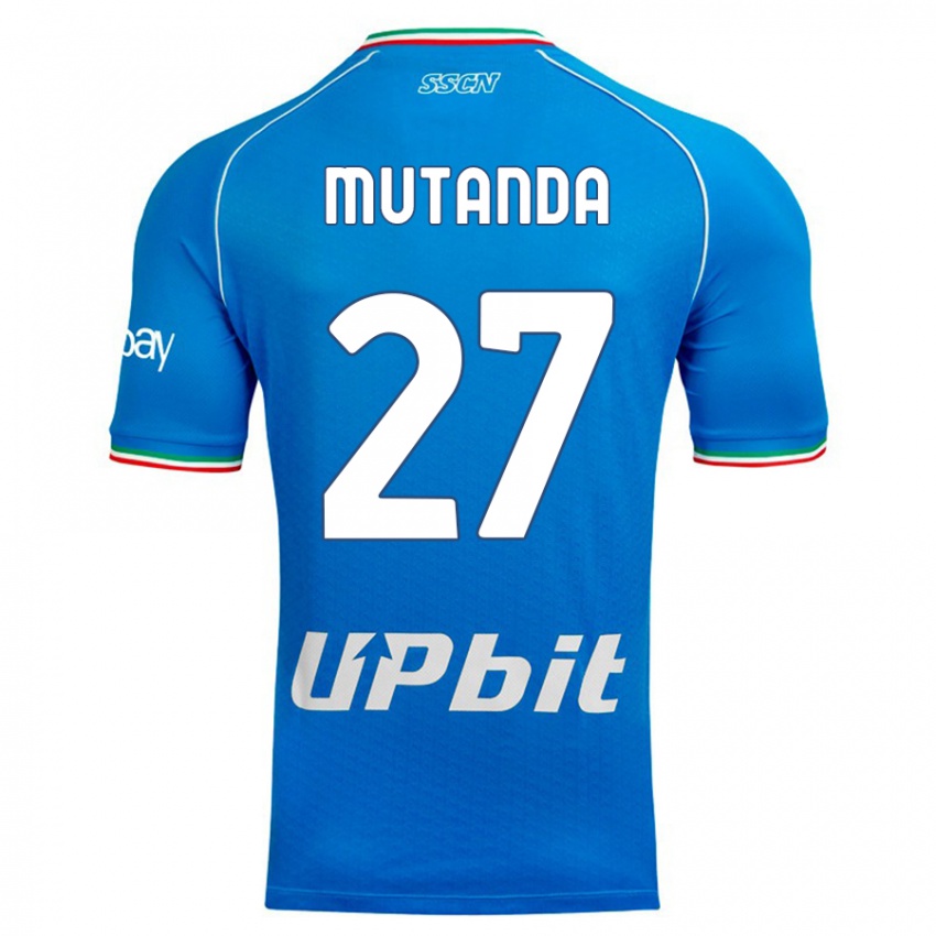 Homme Maillot Noah Mutanda #27 Bleu Ciel Tenues Domicile 2023/24 T-Shirt Suisse