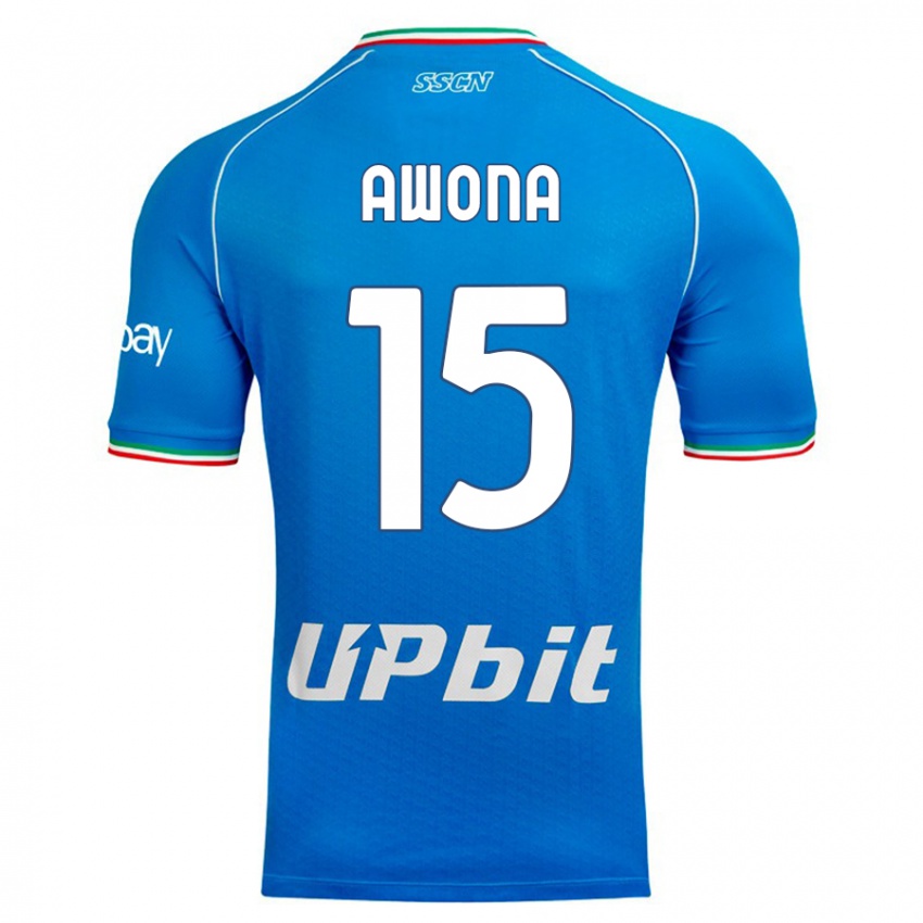 Homme Maillot Aurelle Awona #15 Bleu Ciel Tenues Domicile 2023/24 T-Shirt Suisse