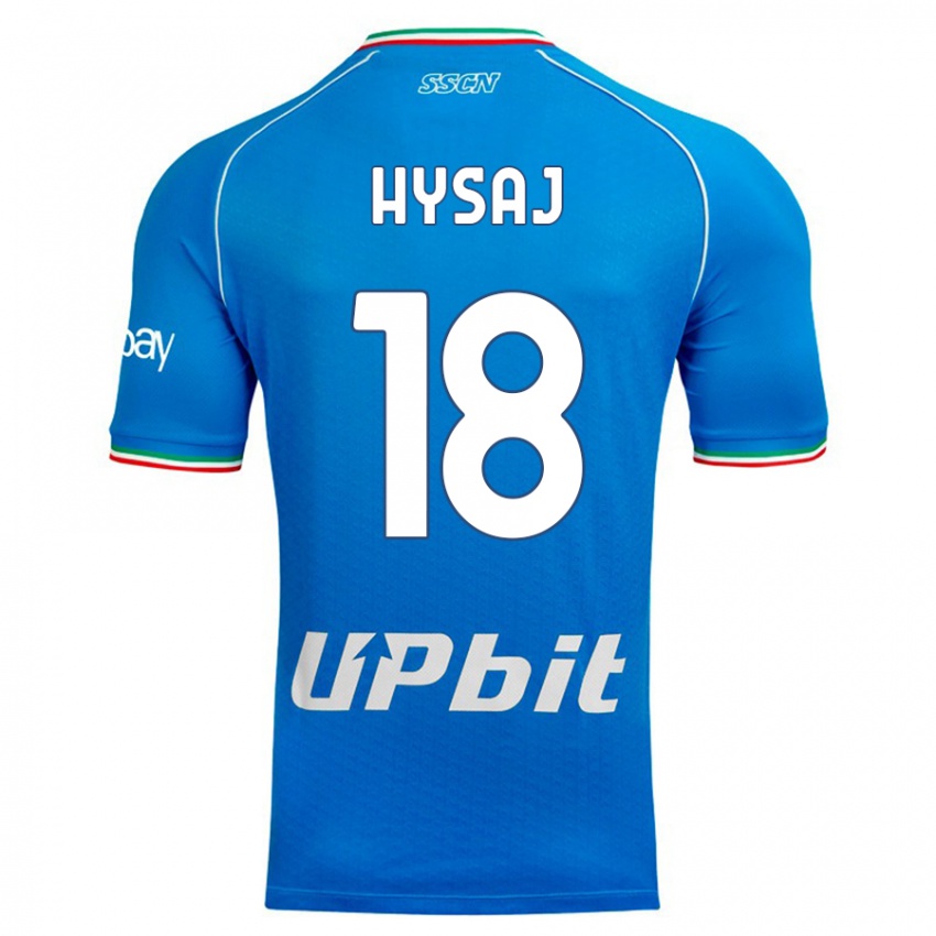 Homme Maillot Daniel Hysaj #18 Bleu Ciel Tenues Domicile 2023/24 T-Shirt Suisse