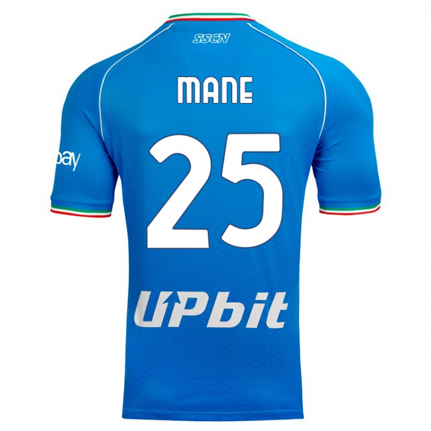 Homme Maillot Balla Mousa Mane #25 Bleu Ciel Tenues Domicile 2023/24 T-Shirt Suisse