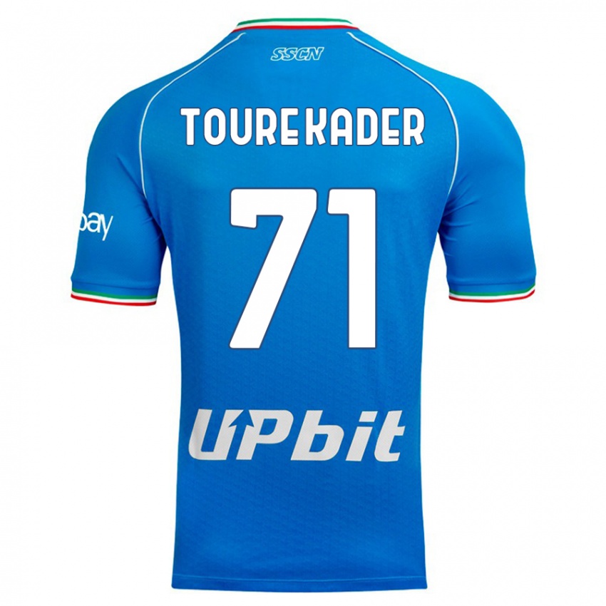 Homme Maillot Aziz Toure Kader #71 Bleu Ciel Tenues Domicile 2023/24 T-Shirt Suisse