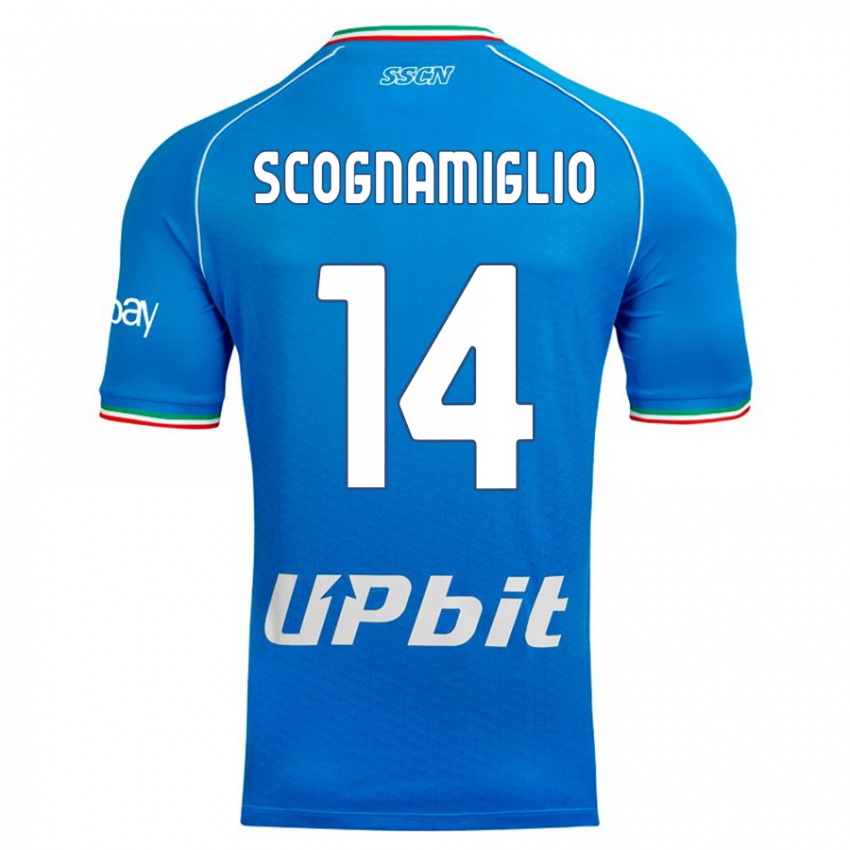 Herren Fabio Scognamiglio #14 Himmelblau Heimtrikot Trikot 2023/24 T-Shirt Schweiz