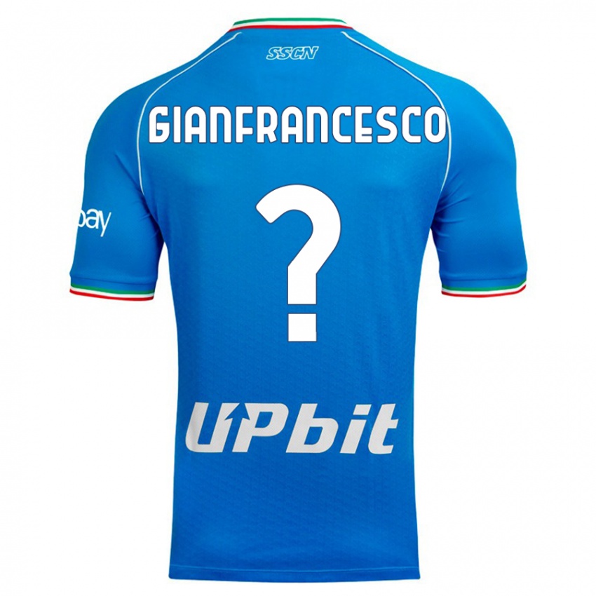 Homme Maillot Sergio Gianfrancesco #0 Bleu Ciel Tenues Domicile 2023/24 T-Shirt Suisse