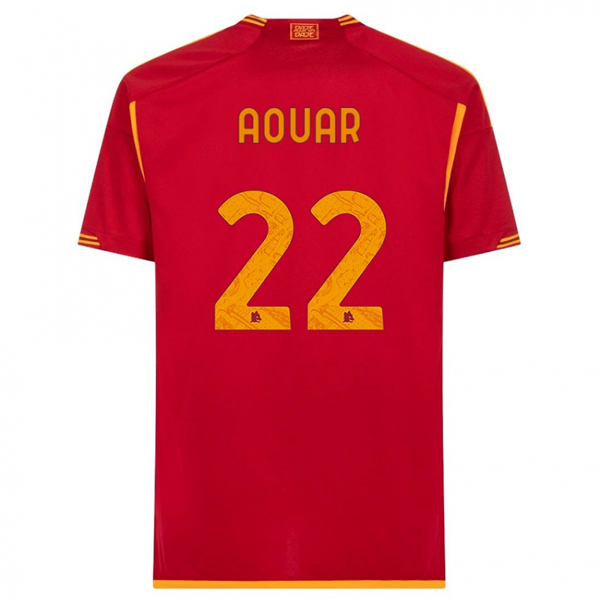 Homme Maillot Houssem Aouar #22 Rouge Tenues Domicile 2023/24 T-Shirt Suisse
