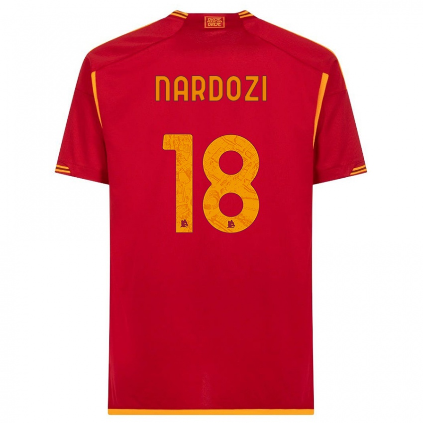 Homme Maillot Manuel Nardozi #18 Rouge Tenues Domicile 2023/24 T-Shirt Suisse