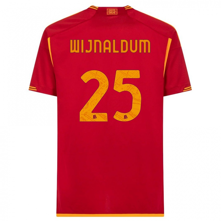 Homme Maillot Georginio Wijnaldum #25 Rouge Tenues Domicile 2023/24 T-Shirt Suisse