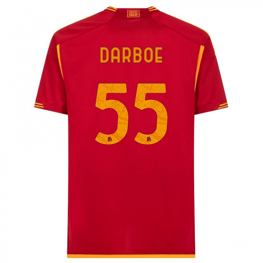 Homme Maillot Ebrima Darboe #55 Rouge Tenues Domicile 2023/24 T-Shirt Suisse
