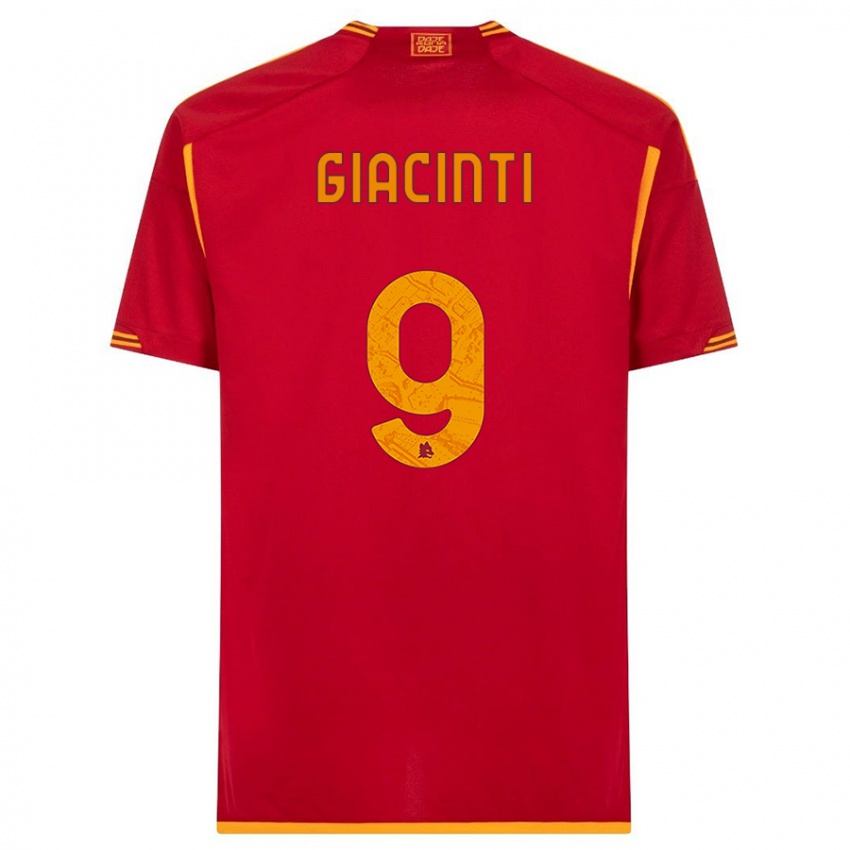 Homme Maillot Valentina Giacinti #9 Rouge Tenues Domicile 2023/24 T-Shirt Suisse