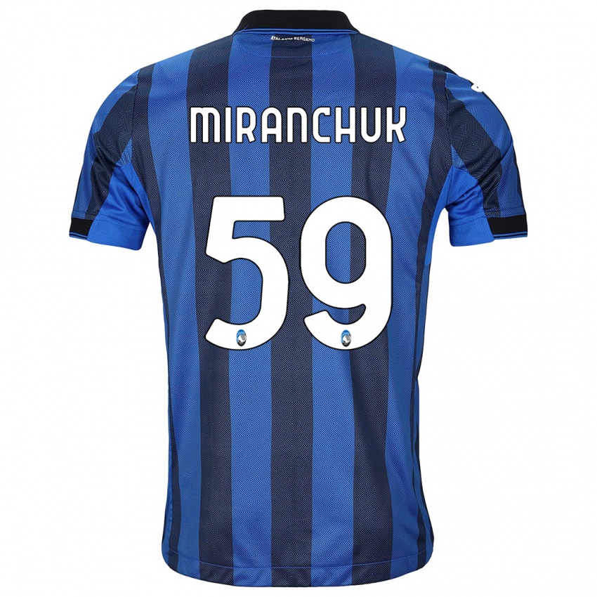 Homme Maillot Aleksey Miranchuk #59 Noir Bleu Tenues Domicile 2023/24 T-Shirt Suisse