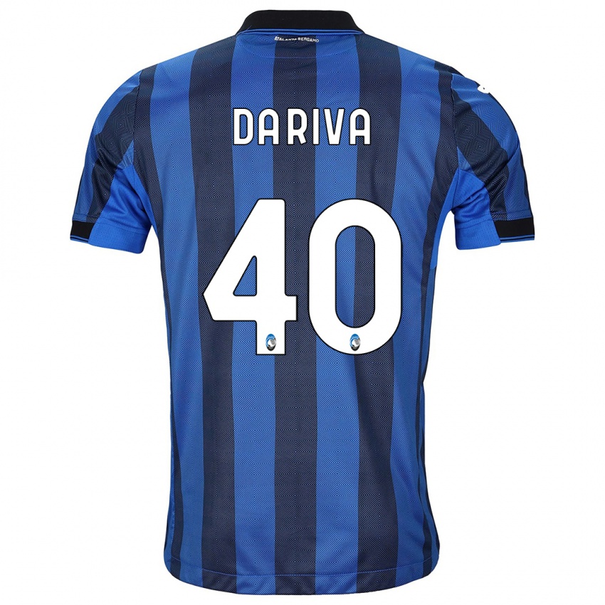 Herren Jacopo Da Riva #40 Schwarz Blau Heimtrikot Trikot 2023/24 T-Shirt Schweiz