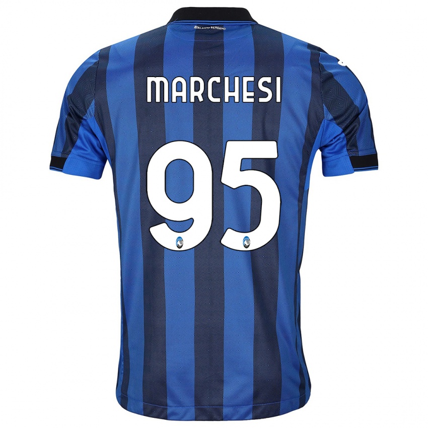 Homme Maillot Silvia Marchesi #95 Noir Bleu Tenues Domicile 2023/24 T-Shirt Suisse