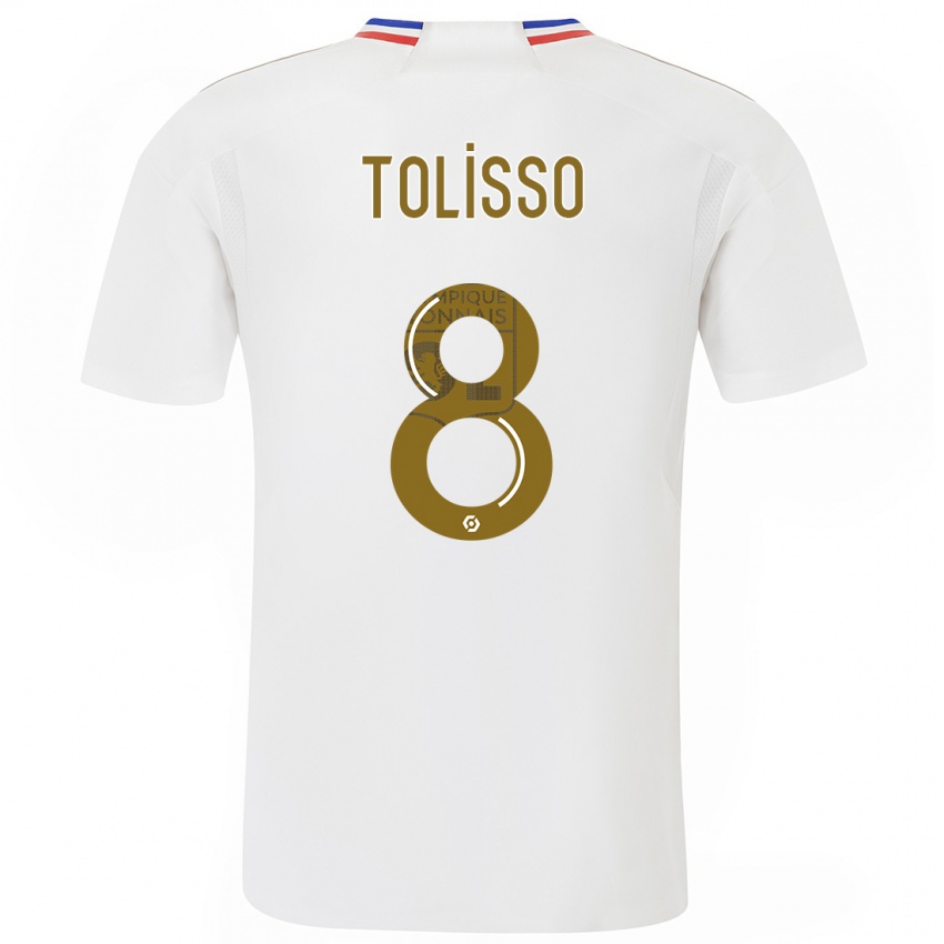 Homme Maillot Corentin Tolisso #8 Blanc Tenues Domicile 2023/24 T-Shirt Suisse