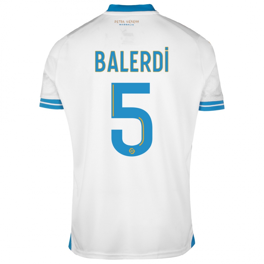 Herren Leonardo Balerdi #5 Weiß Heimtrikot Trikot 2023/24 T-Shirt Schweiz