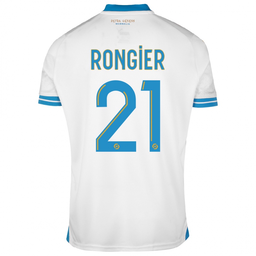 Herren Valentin Rongier #21 Weiß Heimtrikot Trikot 2023/24 T-Shirt Schweiz