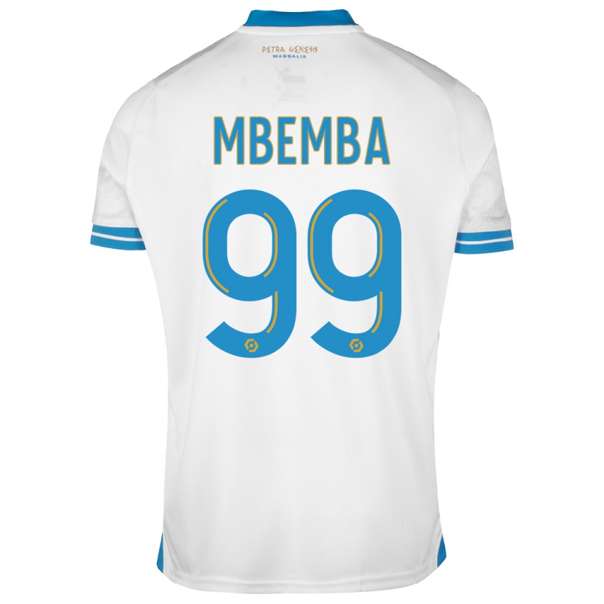 Homme Maillot Chancel Mbemba #99 Blanc Tenues Domicile 2023/24 T-Shirt Suisse