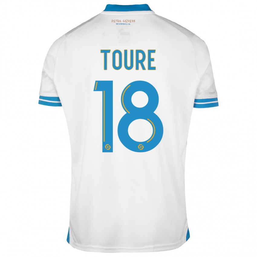 Homme Maillot Isaak Toure #18 Blanc Tenues Domicile 2023/24 T-Shirt Suisse