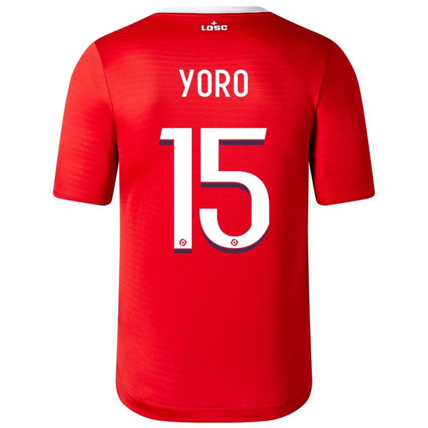 Homme Maillot Leny Yoro #15 Rouge Tenues Domicile 2023/24 T-Shirt Suisse