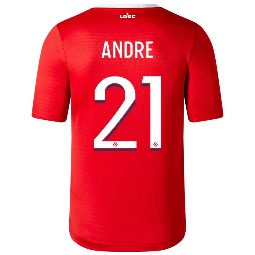 Homme Maillot Benjamin Andre #21 Rouge Tenues Domicile 2023/24 T-Shirt Suisse