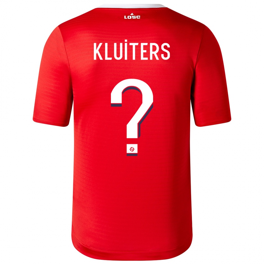 Homme Maillot Luuk Kluiters #0 Rouge Tenues Domicile 2023/24 T-Shirt Suisse
