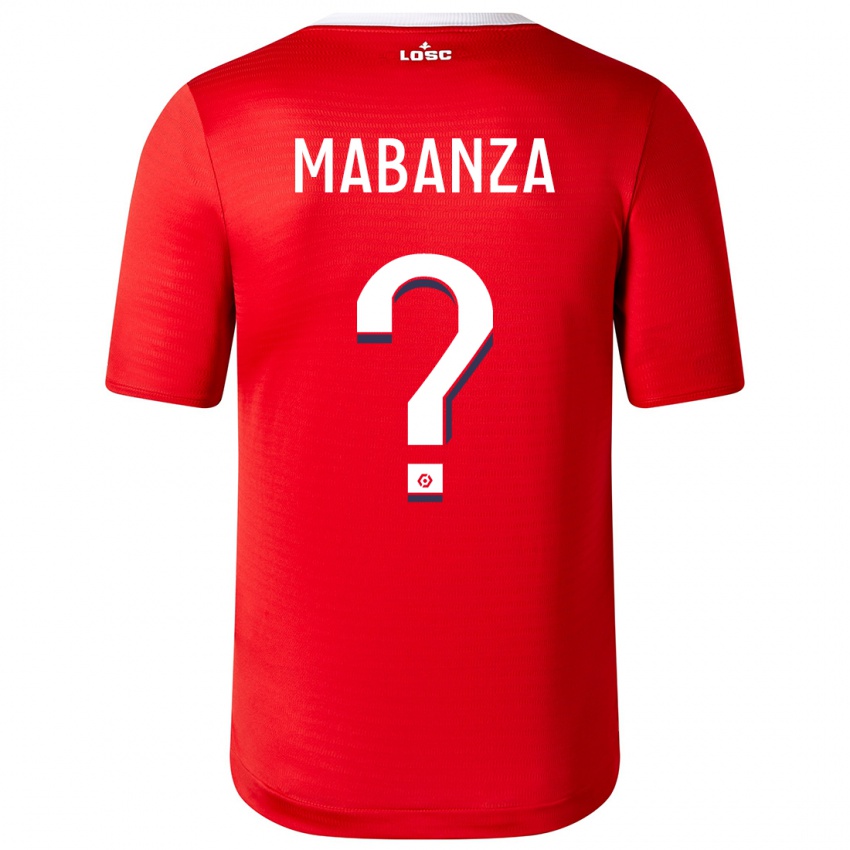 Homme Maillot Carmel Mabanza #0 Rouge Tenues Domicile 2023/24 T-Shirt Suisse