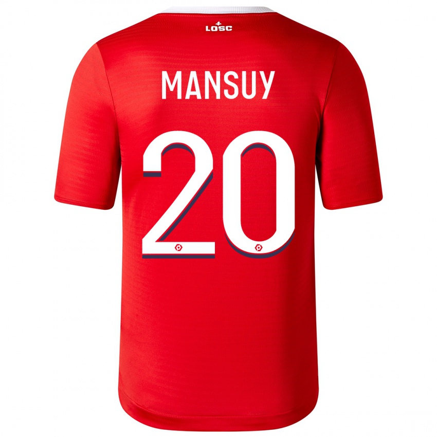 Homme Maillot Heloise Mansuy #20 Rouge Tenues Domicile 2023/24 T-Shirt Suisse